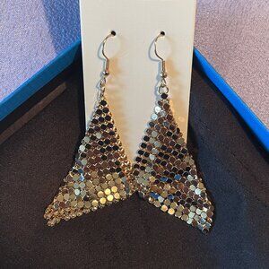 Gold Plated Over 925 Chandelier Style Earrings - Brand New